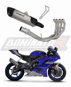 Yamaha YZF R6 2017 - 2023 Komplett avgassystem Titan Ljuddämpare HP6 + db killer