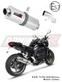 exhaust muffler DOMINATOR homologated road legal oval fits the motorcycle YAMAHA FZ1 1000 FAZER 20