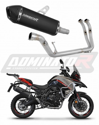 Benelli TRK 702 X 2023 - 2024 EXHAUST Muffler Auspuff Sportauspuff Silencer Echappement Silencieux Scarico Scarichi Escape Wydech Tłumik HP7 Black Dominator Exhaust System x