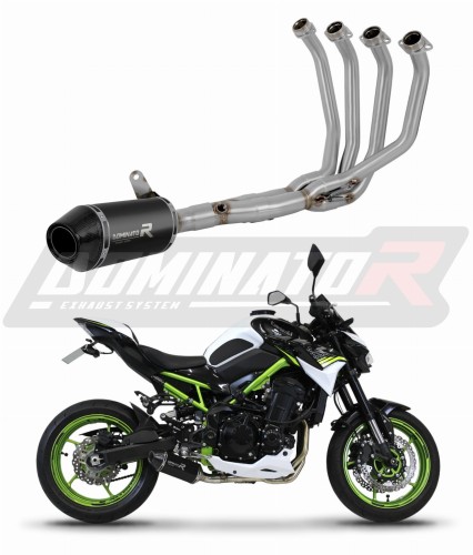 kompletny układ wydechowy z tłumikiem DOMINATOR Full System HP3 CZARNY pasujący do motocykla Kawasaki Z 900 A2 2020 - 2024