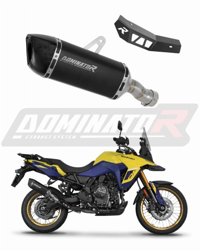 Suzuki V-Strom 800 / DE  EXHAUST Honda Muffler Auspuff Sportauspuff Silencer Echappement Silencieux Scarico Scarichi Escape Wydech Tłumik HP6 BLACK 2023 - 2024 DOMINATOR  X