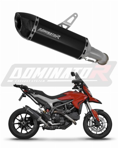 Ducati HYPERSTRADA 821 EXHAUST Muffler Auspuff Sportauspuff Silencer Echappement Silencieux Scarico Scarichi Escape Wydech Tłumik HP5 BLACK 2013 - 2015 Dominator x