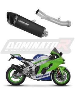 Kawasaki ZX10R / RR 2021 - 2025 Avgas Ljuddämpare HP6 SVART + dB killer