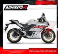Yamaha YZF-R3 2022 Exhaust Muffler Auspuff Sportauspuff Silencer Echappement Silencieux Scarico Marmitta Scarichi Escape Wydech Tłumik OV BLACK DOMINATOR Exhaust System 3