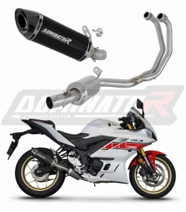 Yamaha YZF-R3 2019 - 2024 Komplett avgassystem Ljuddämpare HP8 SVART + dB killer