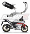 complete exhaust system with muffler DOMINATOR Full System OV G2 BLACK fits the motorcycle Yamaha YZF R3 2019   2024 2