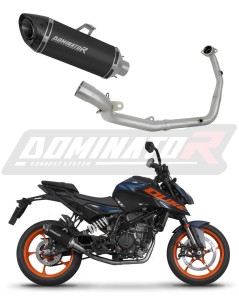 KTM 125 Duke 2024 Komplett avgassystem LjuddämpareHP8 SVART + dB killer