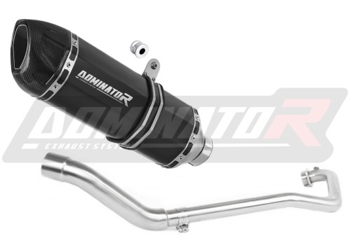 complete exhaust system with muffler DOMINATOR Full System HP1 BLACK fits the motorcycle Suzuki GSX R 125 2017   2019