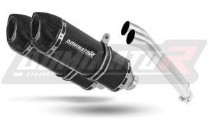 Suzuki DL 1000 V Strom 2002 - 2011 Avgas Ljuddämpare HP1 SVART + dB killer