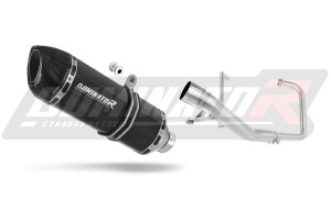 Yamaha YBR 125 2000 - 2008 Komplett avgassystem LjuddämpareHP1 SVART + dB killer