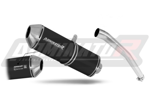 exhaust muffler DOMINATOR homologated road legal OVR BLACK fits the motorcycle Yamaha YZF R6 1999   2002