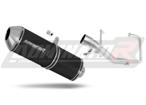 Yamaha YBR 125 2000 - 2008 Komplett avgassystem LjuddämpareOVR SVART + dB killer