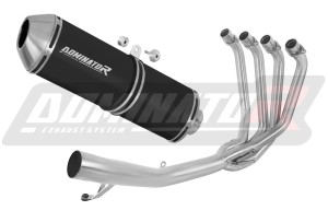 Suzuki GSXF 650 2007 - 2016 Komplett avgassystem LjuddämpareOVR SVART + dB killer