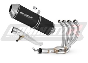 Suzuki GSF 650 BANDIT N / S 2005 - 2006 Komplett avgassystem LjuddämpareOVR SVART + dB killer