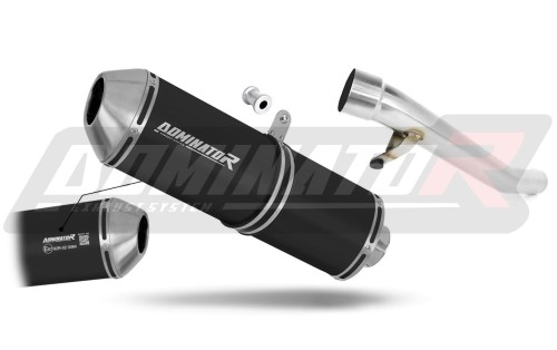 exhaust muffler DOMINATOR homologated road legal OVR BLACK fits the motorcycle Suzuki GSF 650 BANDIT N / S 2005   2006