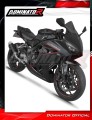 complete exhaust system with muffler DOMINATOR Full System S6 BLACK fits the motorcycle Honda CB 650 R / E Clutch 2024   2025 3