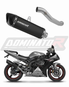 Yamaha YZF R1 1000 RN09 2002 - 2003 Avgas Ljuddämpare HP6 SVART + dB killer