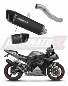 Yamaha YZF R1 1000 RN09 2002 - 2003 EU-godkänd Avgas Ljuddämpare HP6 SVART
