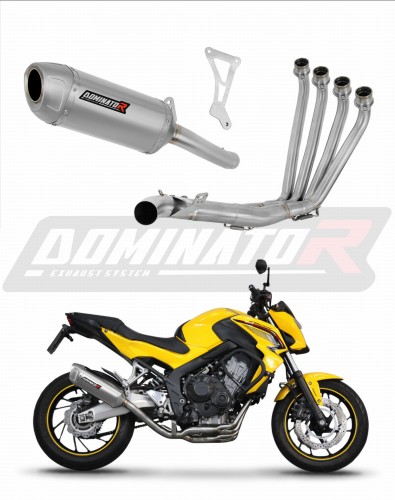 Honda CB 650F 2014 - 2018 Full  Exhaust System Muffler Auspuff Sportauspuff Silencer Echappement Silencieux Scarico Scarichi Escape Collector Manifold Wydech Tłumik S6 DOMINATOR EXHAUST SYSTEM x