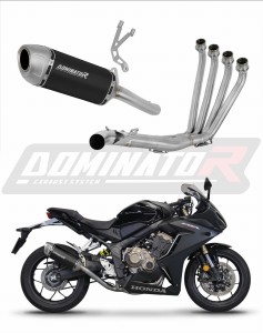 Honda CB 650 R 2019 - 2023 Komplett avgassystem LjuddämpareS6 SVART + dB killer
