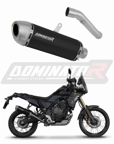 Yamaha Tenere 700 2021 - 2024 EXHAUST Muffler Auspuff Sportauspuff Silencer Echappement Silencieux Scarico Scarichi Escape S6 BLACK Dominator  x