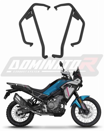 CF MOTO 450 MT 2025 Stainless steel Crash Bars BLACK Acciaio inossidabile Crash bars NERO en acier inoxydable NOIR Barras de protección de acero inoxidable NEGRO Sturzbügel aus Edelstahl BLACK av rostfritt stål SVART BARE DE PROTECȚIE NEGRU DOMINATOR x
