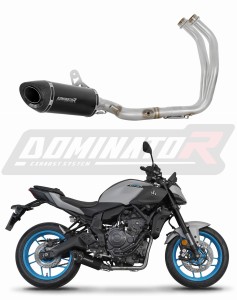 Yamaha MT 07 2025 Komplett avgassystem Ljuddämpare HP8 SVART + dB killer