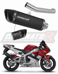 Yamaha YZF R1 1000 RN01 1998 - 1999 EU-homologerat godkänt ljuddämpare HP6 SVART + dB killer
