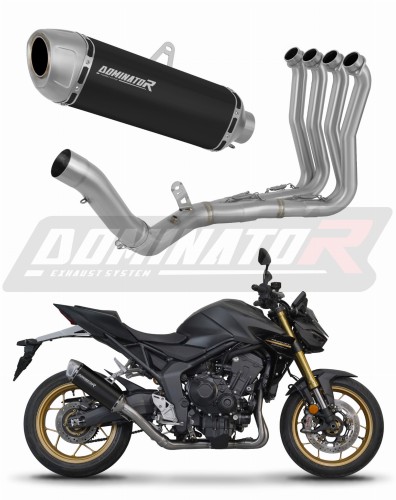 complete exhaust system with muffler DOMINATOR Full System S6 BLACK fits the motorcycle Honda CB 1000 Hornet / SP 2025