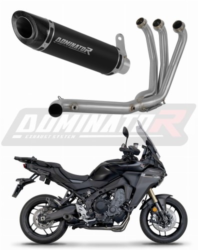 kompletny układ wydechowy z tłumikiem DOMINATOR Full System HP8 CZARNY pasujący do motocykla Yamaha Tracer 9 / GT 2025 - 2026