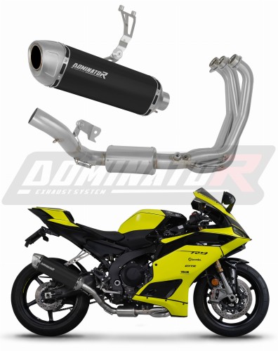 Yamaha YZF R9 2025 Full System Motorcycle Muffler Auspuff Sportauspuff Silencer Echappement Silencieux Scarico Scarichi Escape Wydech Tłumik S6 Black Noir Nero Negro Dominator Exhaust System x