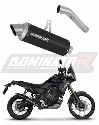 Yamaha Tenere 700 2021 - 2024 EXHAUST Muffler Auspuff Sportauspuff Silencer Echappement Silencieux Scarico Scarichi Escape GPF Black Dominator