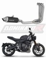 complete exhaust system with muffler DOMINATOR Full System GPF BLACK fits the motorcycle Triumph Trident 660 2021   2024