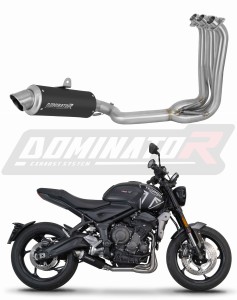 Triumph Trident 660 2021 - 2024 Komplett avgassystem Ljuddämpare GPF SVART + dB killer