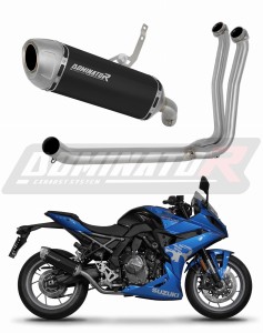 Suzuki GSX-8S / 8R 2022 - 2024 Komplett avgassystem Ljuddämpare S6 SVART+ dB killer
