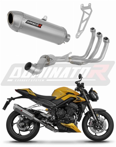 Triumph Street Triple 765 S R RS 2023 2024 Full System Motorcycle Muffler Auspuff Sportauspuff Silencer Echappement Silencieux Scarico Scarichi Escape Wydech Tłumik S6 Dominator Exhaust System x