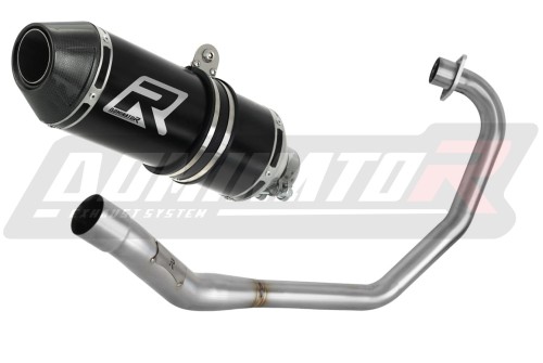 complete exhaust system with muffler DOMINATOR Full System HP3 BLACK fits the motorcycle Honda CBF 125 2009   2014