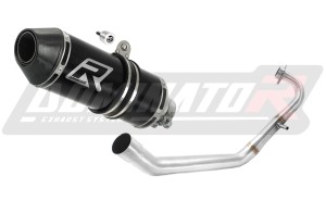 Yamaha YZF R125 2008 - 2013 Komplett avgassystem Ljuddämpare HP3 SVART + dB killer