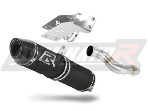 Kawasaki ZX6R 636 2007 - 2008 Avgas Ljuddämpare HP2 SVART + dB killer