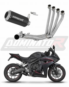 Honda CB 650 R  / E-Clutch 2024 - 2025 Komplett avgassystem LjuddämpareGP SVART + dB killer