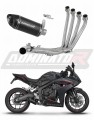 Honda CB 650 R / E-Clutch 2024 - 2025 Collector Manifold Full Exhaust System Muffler Auspuff Sportauspuff Silencer Echappement Silencieux Scarico Scarichi Escape Wydech Tłumik HP8 BLACK Dominator Exhaust System