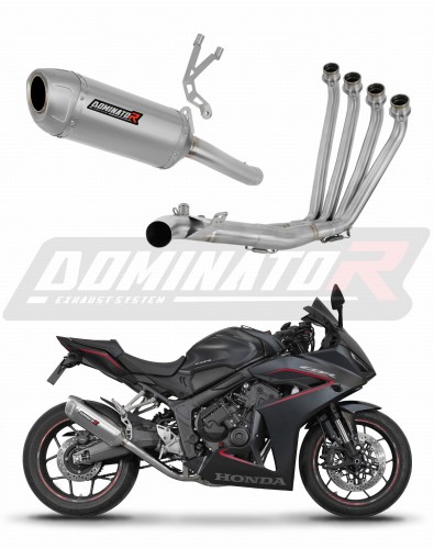 complete exhaust system with muffler DOMINATOR Full System S6 fits the motorcycle Honda CB 650 R / E Clutch 2024   2025 6