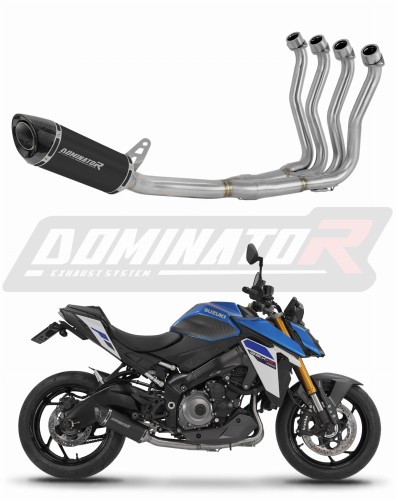 complete exhaust system with muffler DOMINATOR Full System HP8 BLACK fits to Suzuki GSXS 1000 / 1000 GT / 950 2021  2024
