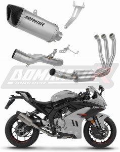 CF MOTO 675 SR-R 2024 - 2026 Komplett avgassystem Ljuddämpare Titan HP6 + dB killer