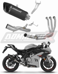 CF MOTO 675 SR-R 2024 - 2026 Komplett avgassystem Ljuddämpare HP6 SVART + dB killer