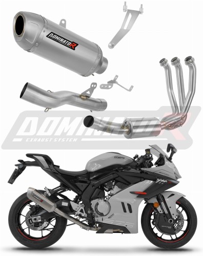 kompletny układ wydechowy z tłumikiem DOMINATOR Full System S6 pasujący do motocykla CF MOTO 675 SR-R 2024 - 2026