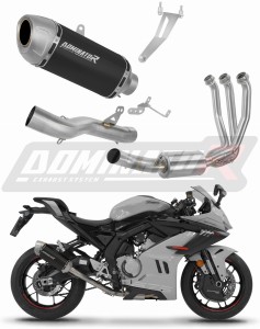 CF MOTO 675 SR-R 2024 - 2026 Komplett avgassystem Ljuddämpare S6 SVART + dB killer