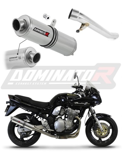 exhaust muffler DOMINATOR homologated road legal ROUND fits the motorcycle GSF 600 BANDIT 1995   1999