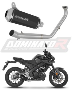 Yamaha MT 125 2021 - 2024 Komplett avgassystem Ljuddämpare OV G2 SVART + dB killer