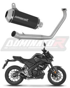 Yamaha MT 125 2020 Komplett avgassystem Ljuddämpare OV G2 SVART + dB killer
